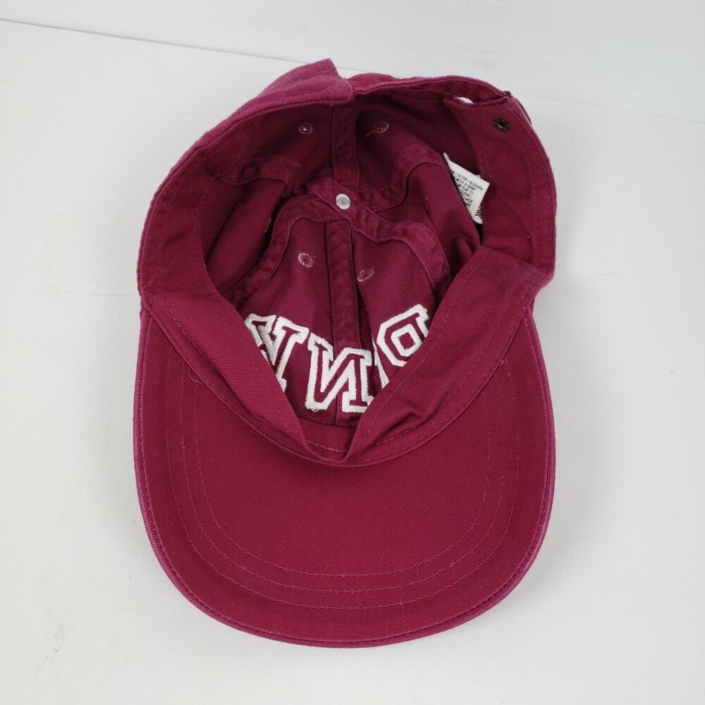 Pink Victorias Secret Womens One Size Maroon Cotton Adjustable Cap Hat View 6